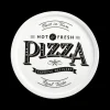 Pizzabord PIZZA Porselein Wit/Zwart