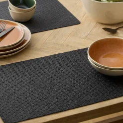 Placemat ELLI Rechthoek PU Zwart