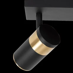 Plafondspot GORIK 3Del. Zwart/Goud