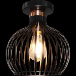 Plafonier RAGA Zwart/Koper