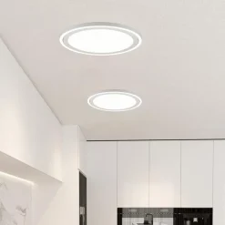 Plafonnier CARUS Rond Mat Wit L