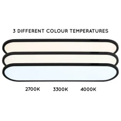 Plafonnier ELLY XL Ovaal Zwart