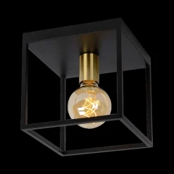 Plafonnier RUBEN 1Del. Zwart/Goud