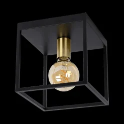 Plafonnier RUBEN 1Del. Zwart/Goud