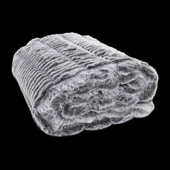 Plaid ABBIA Faux Fur Grijs