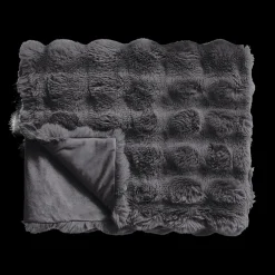 Plaid RABBIT Fake Fur Grijs