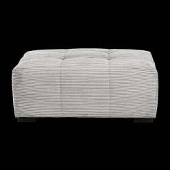 Poef LORETO Rib Lichtgrijs 119x100