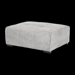 Poef LORETO Rib Lichtgrijs 119x100