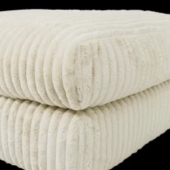 Poef PROSPERO Rib Ecru 105x105