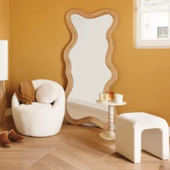 Pouf SEVGIR U-Vorm Bouclé Naturel