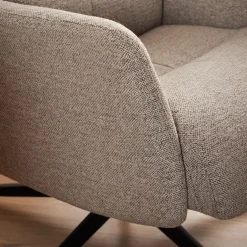 Relaxfauteuil HALDOR met Poef Monza Beige