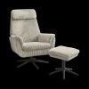 Relaxfauteuil JOANNA met poef