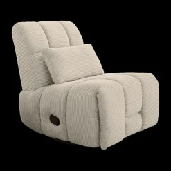Relaxfauteuil RONALDO Ribfluweel Greige