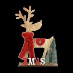 Rendier RUDOLF M/Sjaal Hout Ass.