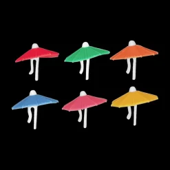 S/6 Glasmarkers PARASOL Sil. Multi