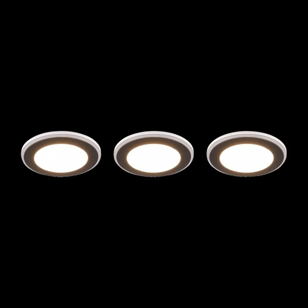 S/3 Inbouwspot ARGUS Wit/Zwart