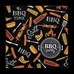 S/20 Serviet BBQ PARTY Zwart