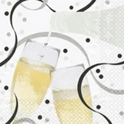 S/20 Serviet CHAMPAGNE Zwart/Geel