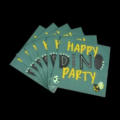S/20 Serviet DINO PARTY Groen/Geel