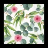 S/20 Serviet FLEUR EUCALYPTUS Groen/Roze