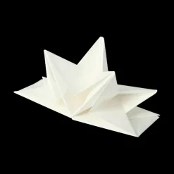 S/12 Serviet ZELMIA Geplooid Wit