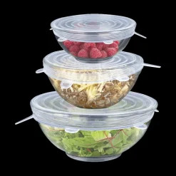 S/3 Vershouddeksel Rnd Sil. Trnsp.