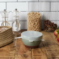 S/3 Vershouddeksel Rnd Sil. Trnsp.