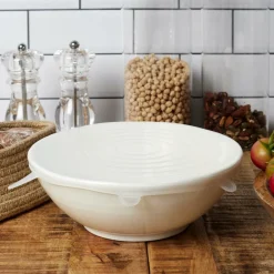 S/3 Vershouddeksel Rnd Sil. Trnsp.