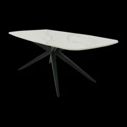 Salontafel DOMINIK 130x46 Keramiek Wit/Cognac