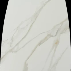 Salontafel DOMINIK 130x46 Keramiek Wit/Cognac