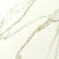 Salontafel DOMINIK 130x46 Keramiek Wit/Cognac