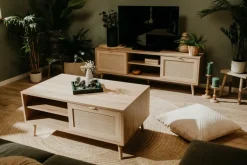 Salontafel EIVISSA Sonoma Eik/Riet