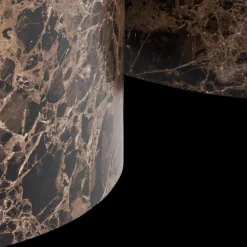 Salontafel LIVA S/2 Rond Bruin Delhi Marmer