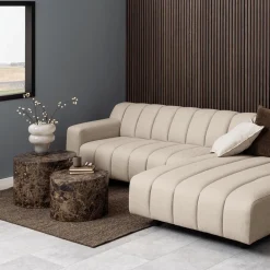 Salontafel LIVA S/2 Rond Bruin Delhi Marmer