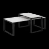 Salontafel MARCO S/2 Keramiek Wit/Metal Zwart
