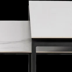 Salontafel MARCO S/2 Keramiek Wit/Metal Zwart