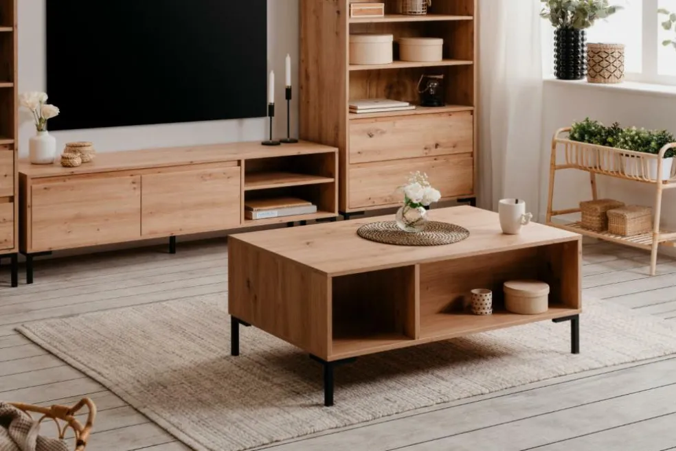 Salontafel MARE Artisan eik/zwart