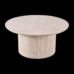 Salontafel PORTO Ø80 Travertijnlook