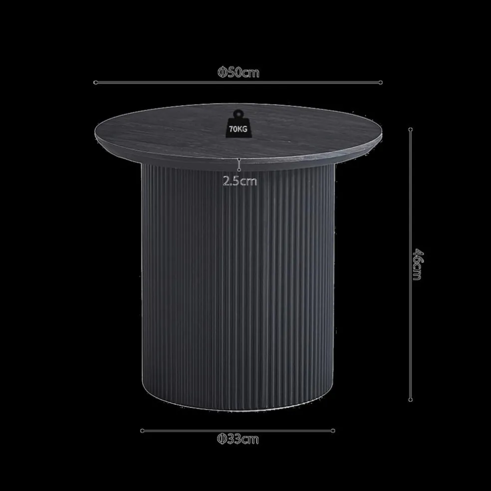 Salontafel PORTO Decor Donkerbruin Ø50