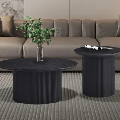 Salontafel PORTO Decor Donkerbruin Ø50