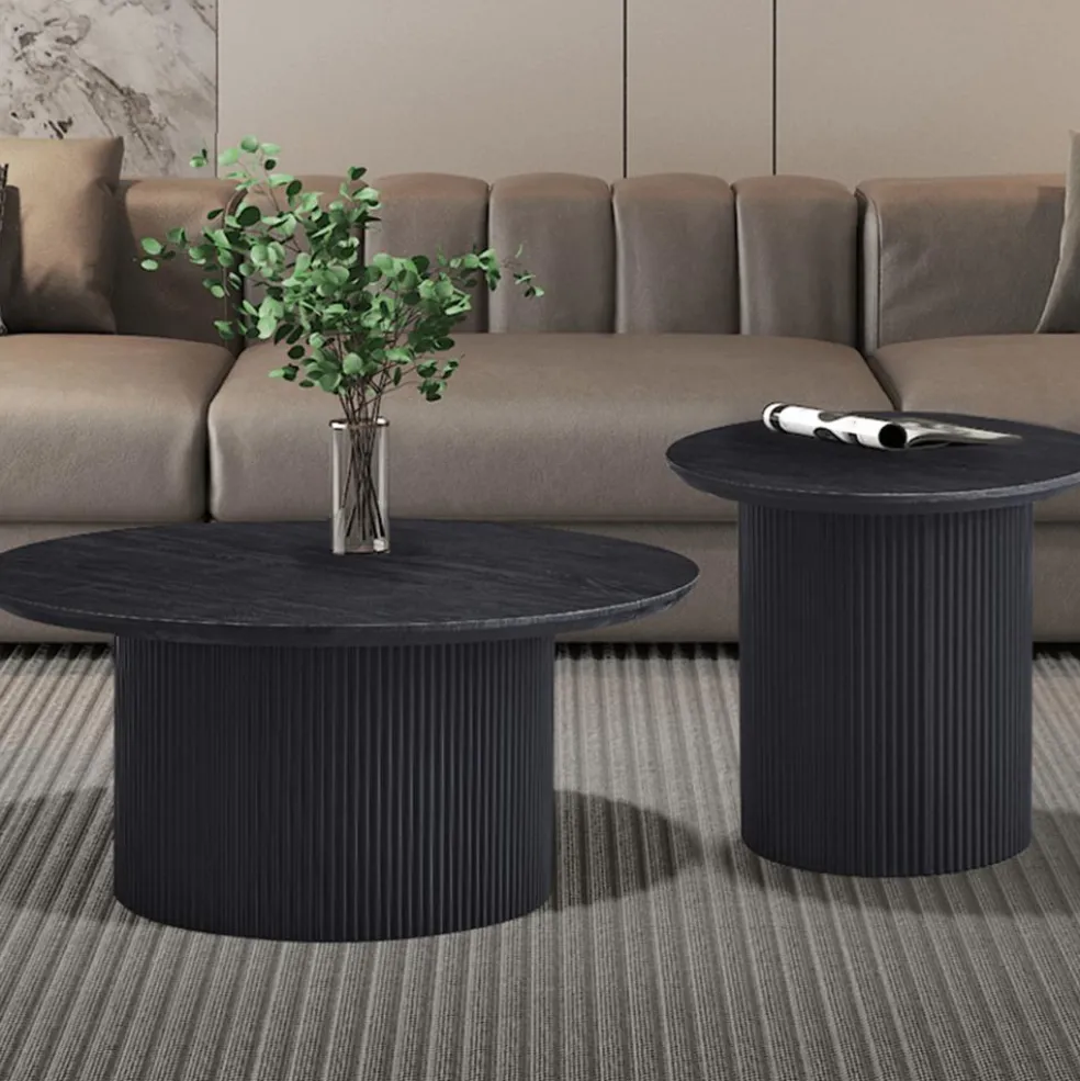 Salontafel PORTO Decor Donkerbruin Ø50