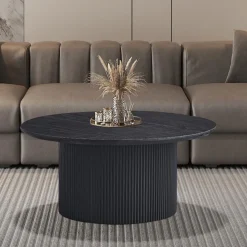 Salontafel PORTO Decor Donkerbruin Ø80