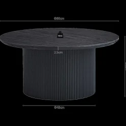 Salontafel PORTO Decor Donkerbruin Ø80