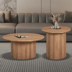 Salontafel PORTO Decor Oude Eik Ø80