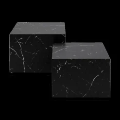 Salontafel S/2 LIVA Marmerlook Zwart