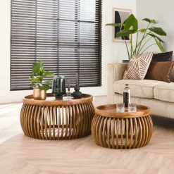 Salontafel Set van 2 LOUA Mango