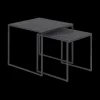 Salontafel Set van 2 RADDEL Mel. Marble/Metal Black