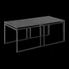 Salontafel Set van 3 RADDEL Mel. Marble/Metal Black