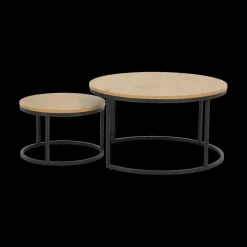 Salontafel Set van 2 VICARI Wild Oak