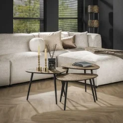 Salontafel Set van 3 VIOLET Antiek Brons